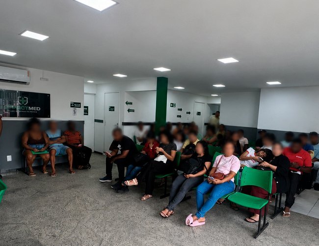 Recepção da Empactmed — foto do site atual